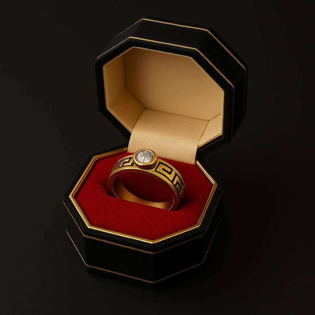 Premium Versace Style Ring – Elegant Gift Jewelry for Pakistan